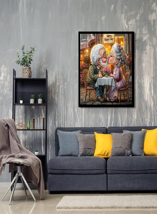 PPuzzling Elderly Couple Love Puzzles for Adults 1000 Pieces, Happy Grandpa Grandma Jigsaw Puzzle, Challenging Valentines Art Puzzles as Home Decor - Image 5